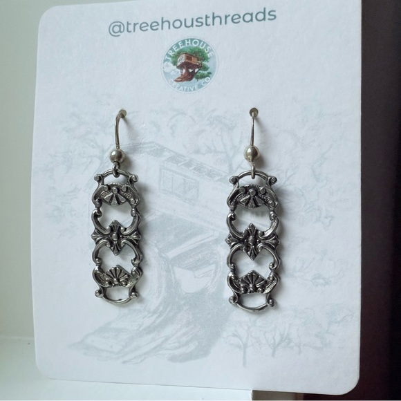 Silver Dangle Earrings - Picture 4 of 4